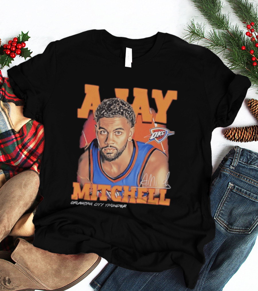 Ajay Mitchell Oklahoma City Thunder OKC Airbrush T-Shirt