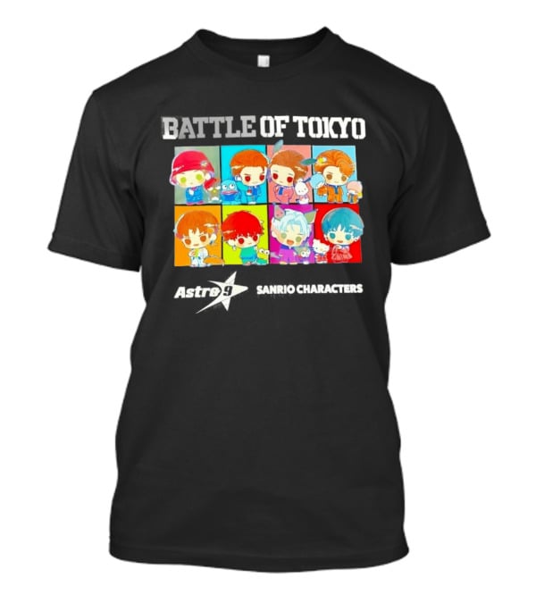 Battle Of Tokyo Astro 9 Sanrio Characters Cute Colorful Anime Collaboration T-Shirt