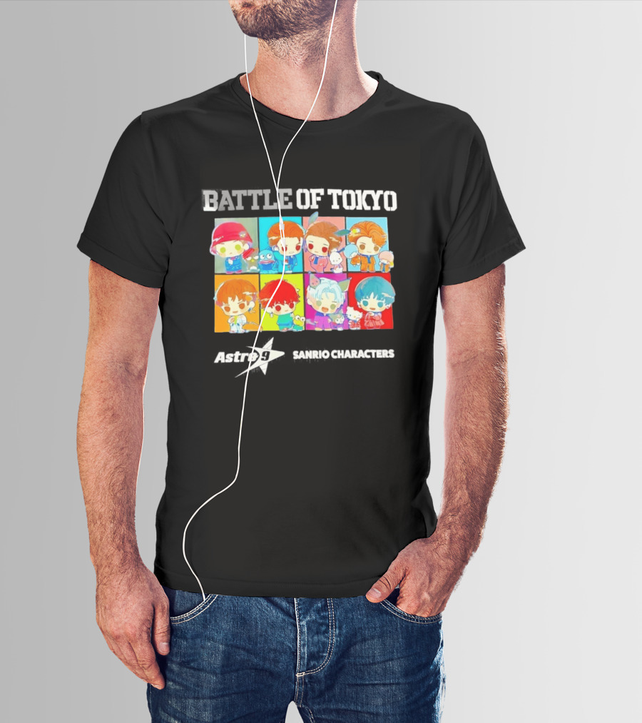 Battle Of Tokyo Astro 9 Sanrio Characters Cute Colorful Anime Collaboration T-Shirt
