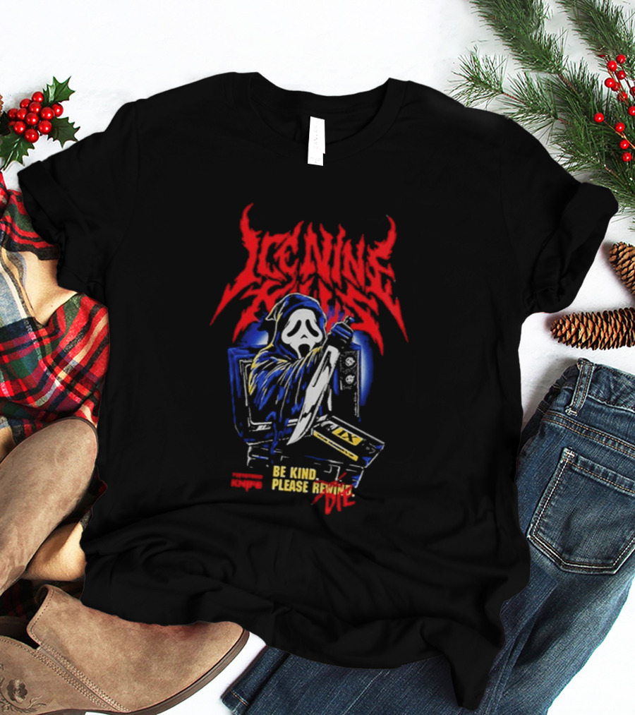 Ice Nine Kills Ghostface Be Kind Please Rewind Stalk Buster Night Mare On The Ninth T-Shirt
