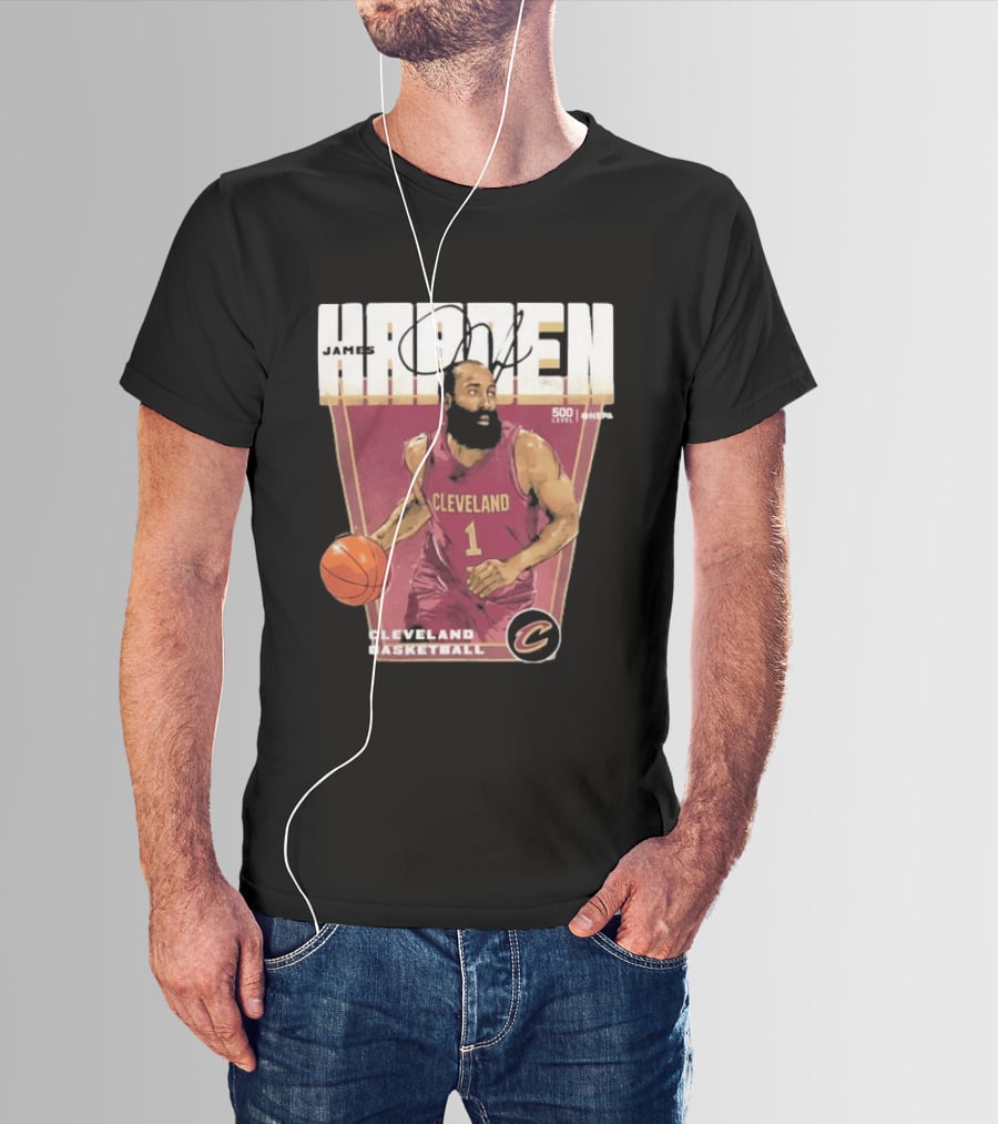James Harden Cleveland Basketball 500 Level NBA Signature Edition T-Shirt