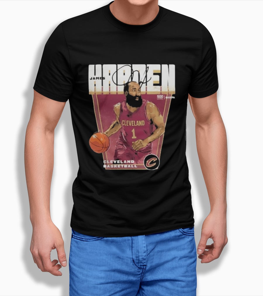 James Harden Cleveland Basketball 500 Level NBA Signature Edition T-Shirt