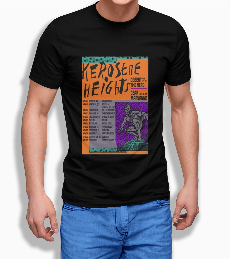 Kerosene Heights Tour 2026 Ogbert The Nerd Dear Maryanne Concert Dates And Locations T-Shirt