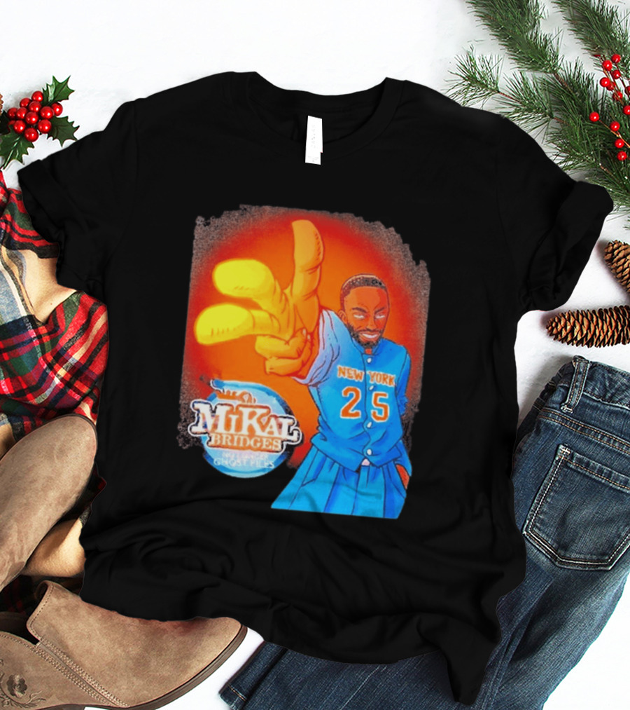 New York 25 Mikal Bridges No Longer Ghost Files T-Shirt