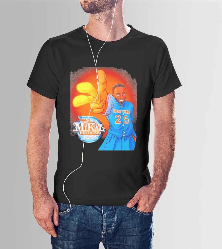 New York 25 Mikal Bridges No Longer Ghost Files T-Shirt
