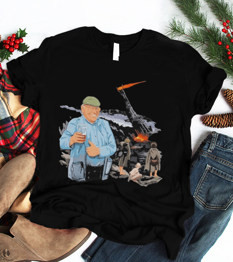 Fred Dibnah Thumbs Up At Mount Doom By Jim'll Paint It T-Shirt