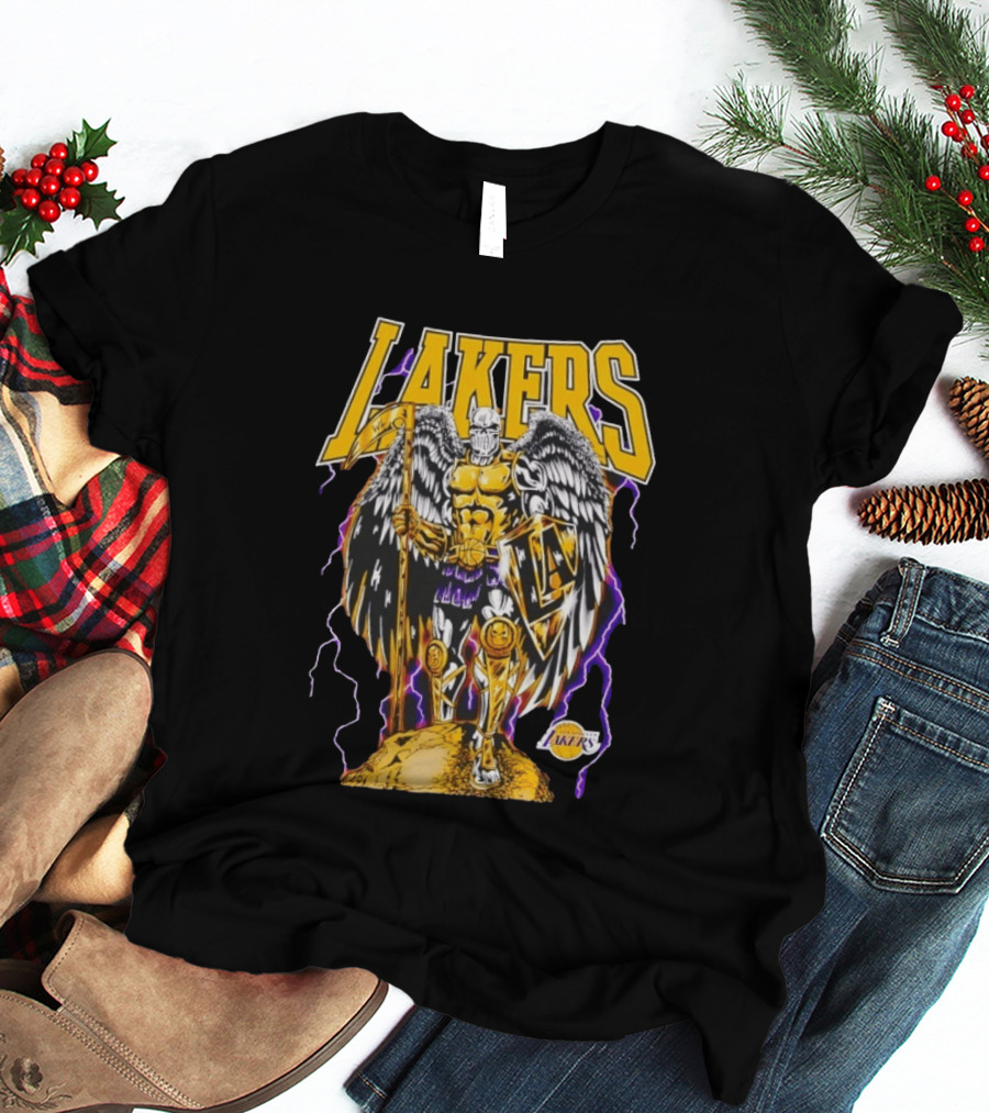 Los Angeles Lakers Warren Lotas Angel Of The City Warrior T-Shirt
