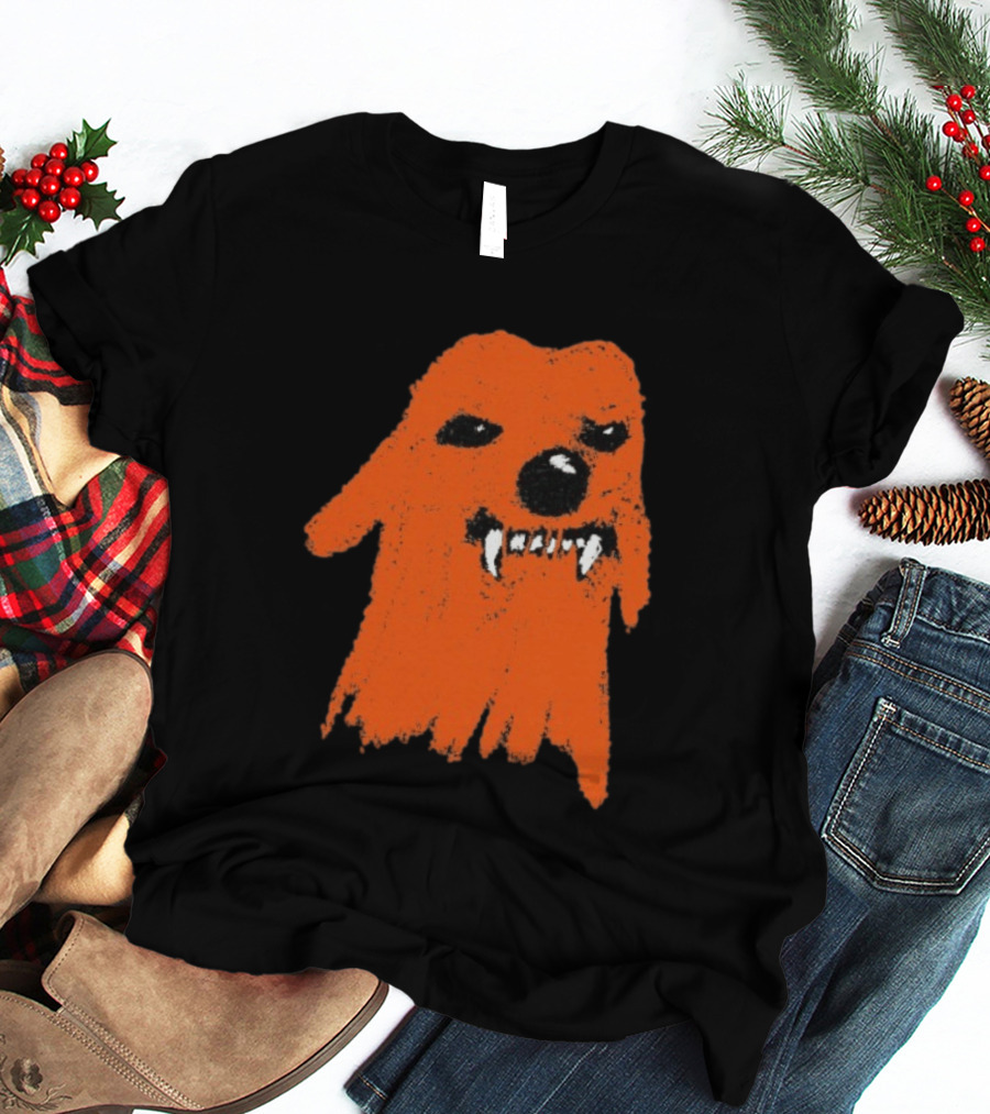 Small Grumpy Orange Dog With Fangs T-Shirt
