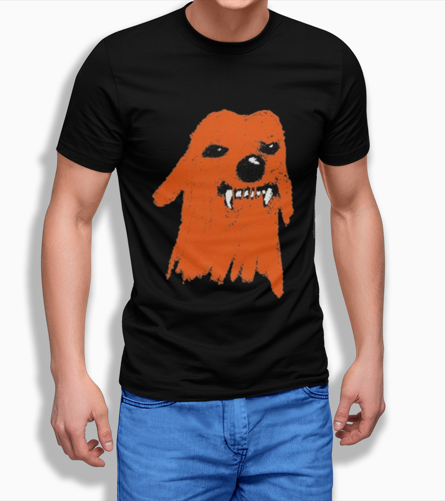 Small Grumpy Orange Dog With Fangs T-Shirt