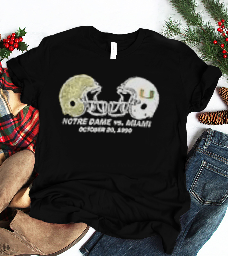 Notre Dame Vs Miami Catholics Vs Convicts Game Day Helmets T-Shirt