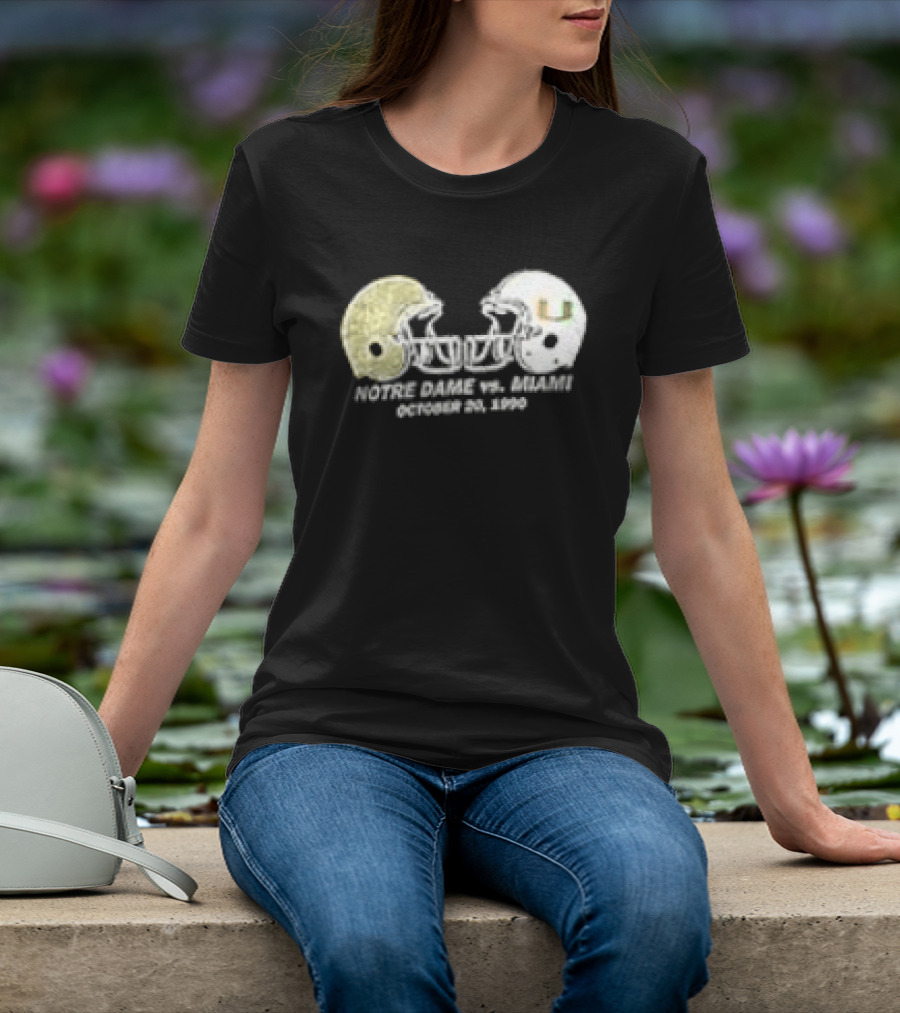 Notre Dame Vs Miami Catholics Vs Convicts Game Day Helmets T-Shirt