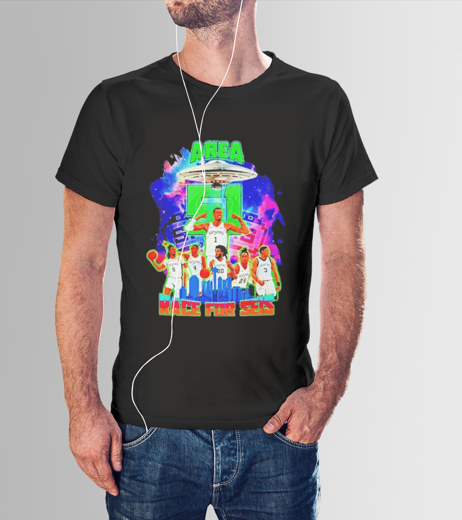 Area 51 Spurs San Antonio Race For Seis T-Shirt
