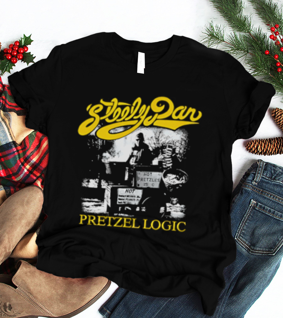 Steely Dan Pretzel Logic 1974 Album Yellow Script T-Shirt