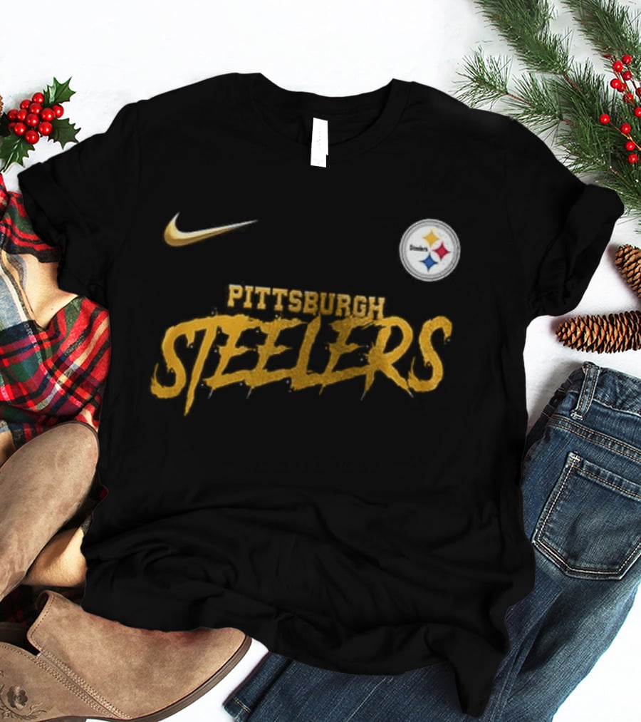 Pittsburgh Steelers Nike Puss In Boots Fear Me If You Dare Cartoon T-Shirt