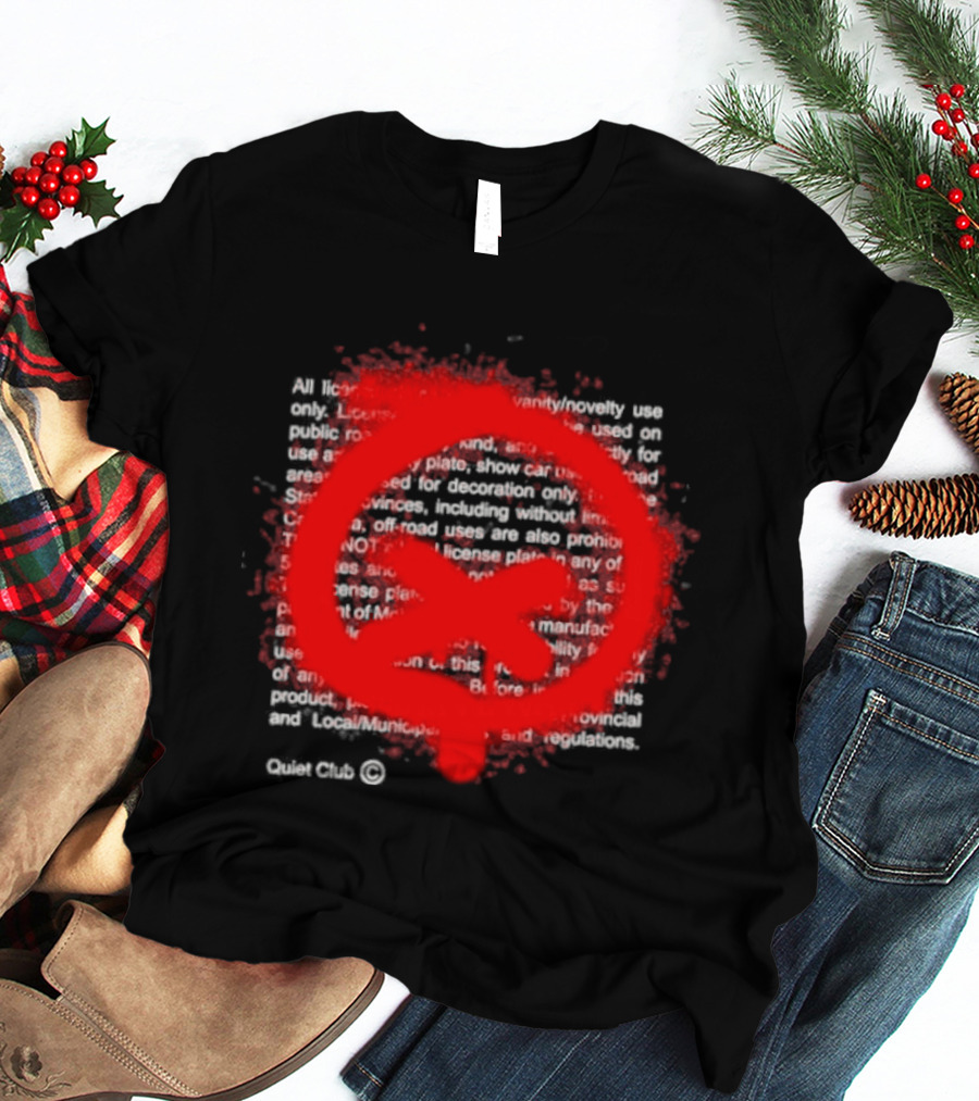 Quiet Racing Club Red Symbol Disclaimer T-Shirt
