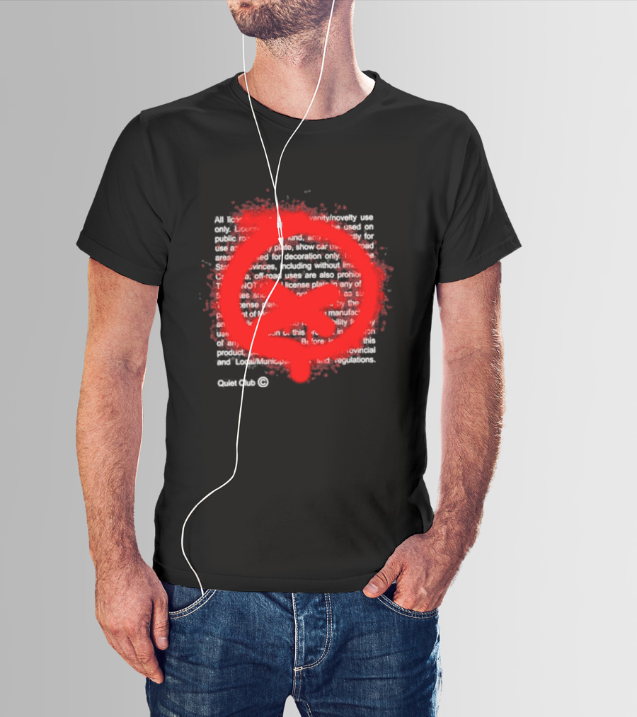 Quiet Racing Club Red Symbol Disclaimer T-Shirt