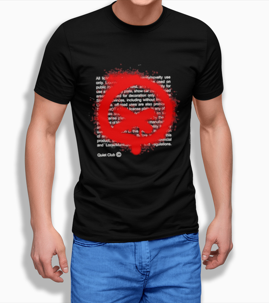 Quiet Racing Club Red Symbol Disclaimer T-Shirt