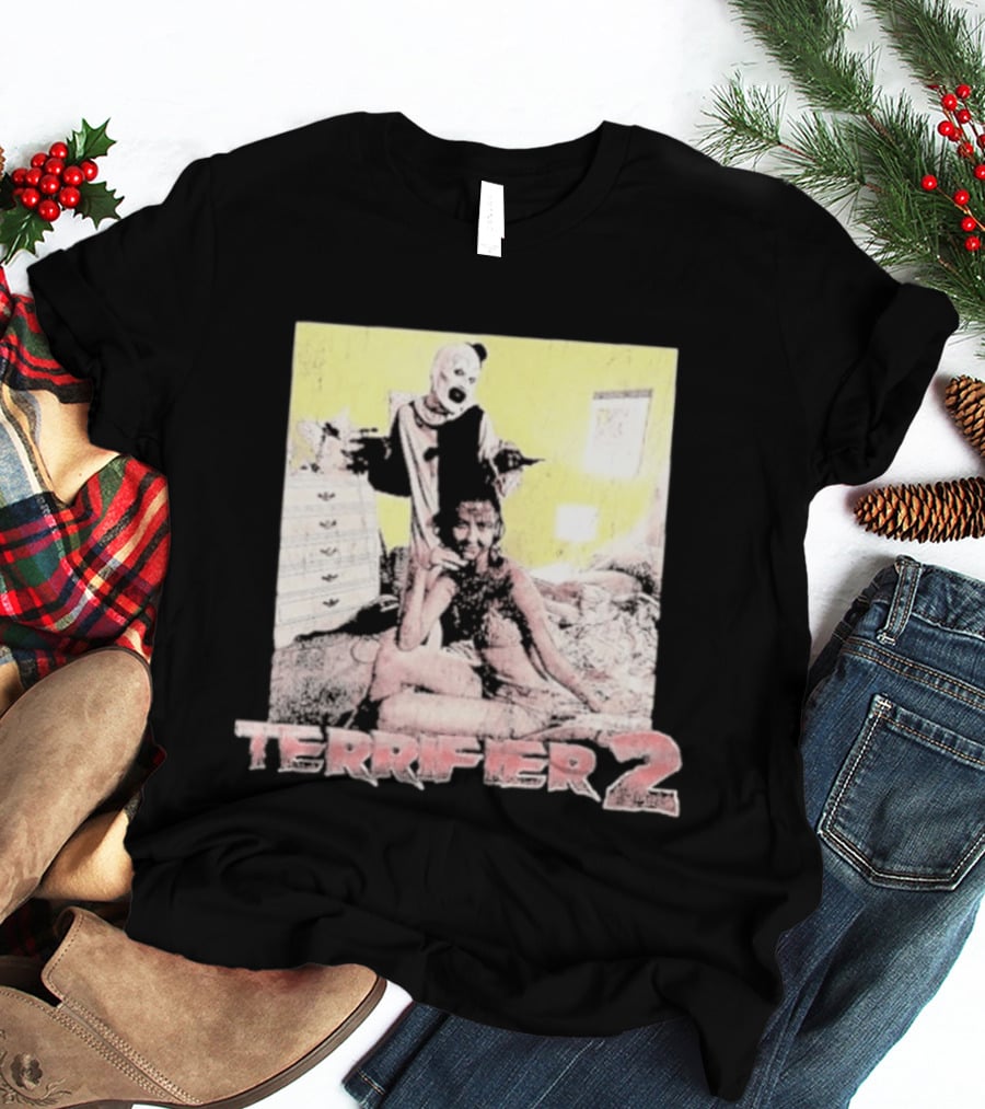 Terrifier 2 Art The Clown Scene Horror Movie T-Shirt