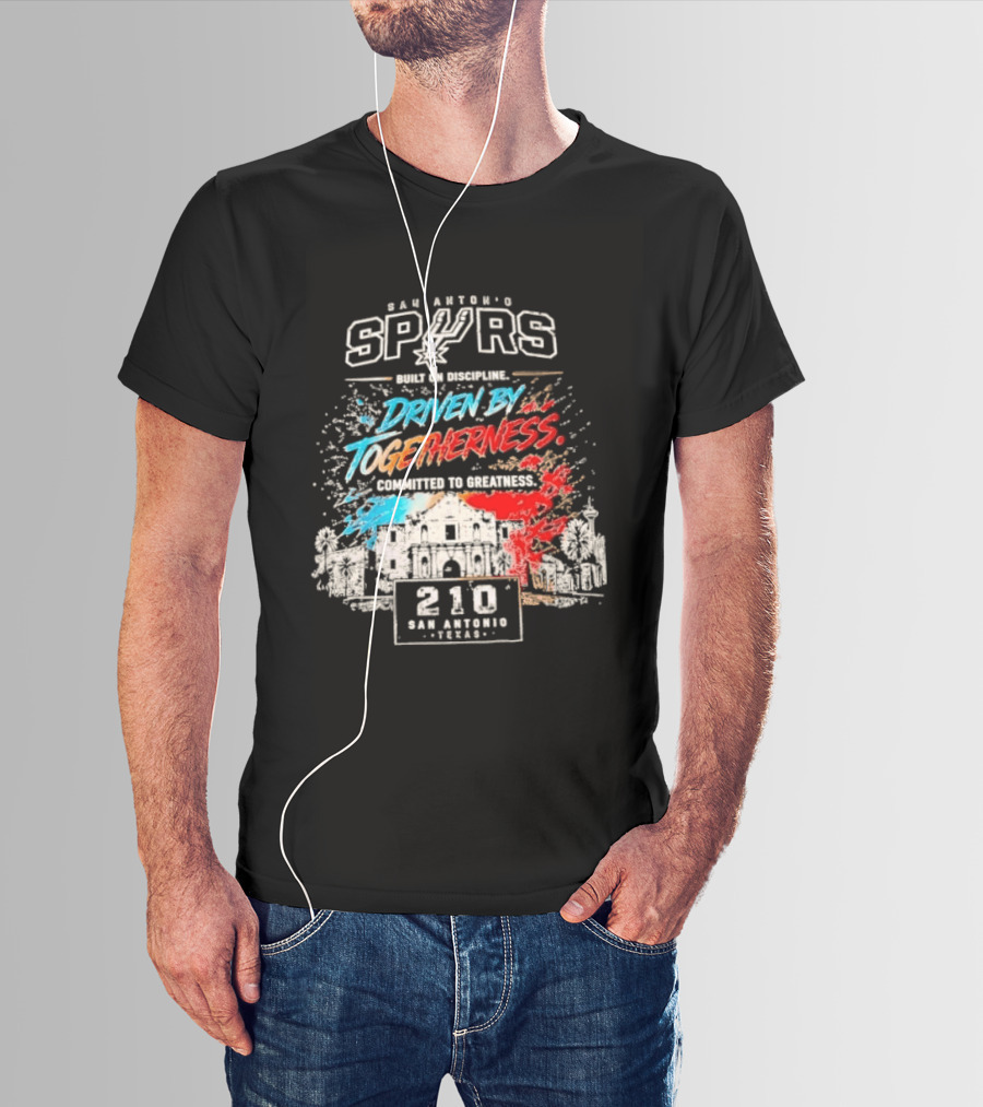 San Antonio Spurs Driven By Togetherness Built On Discipline 210 Texas Connection T-Shirt