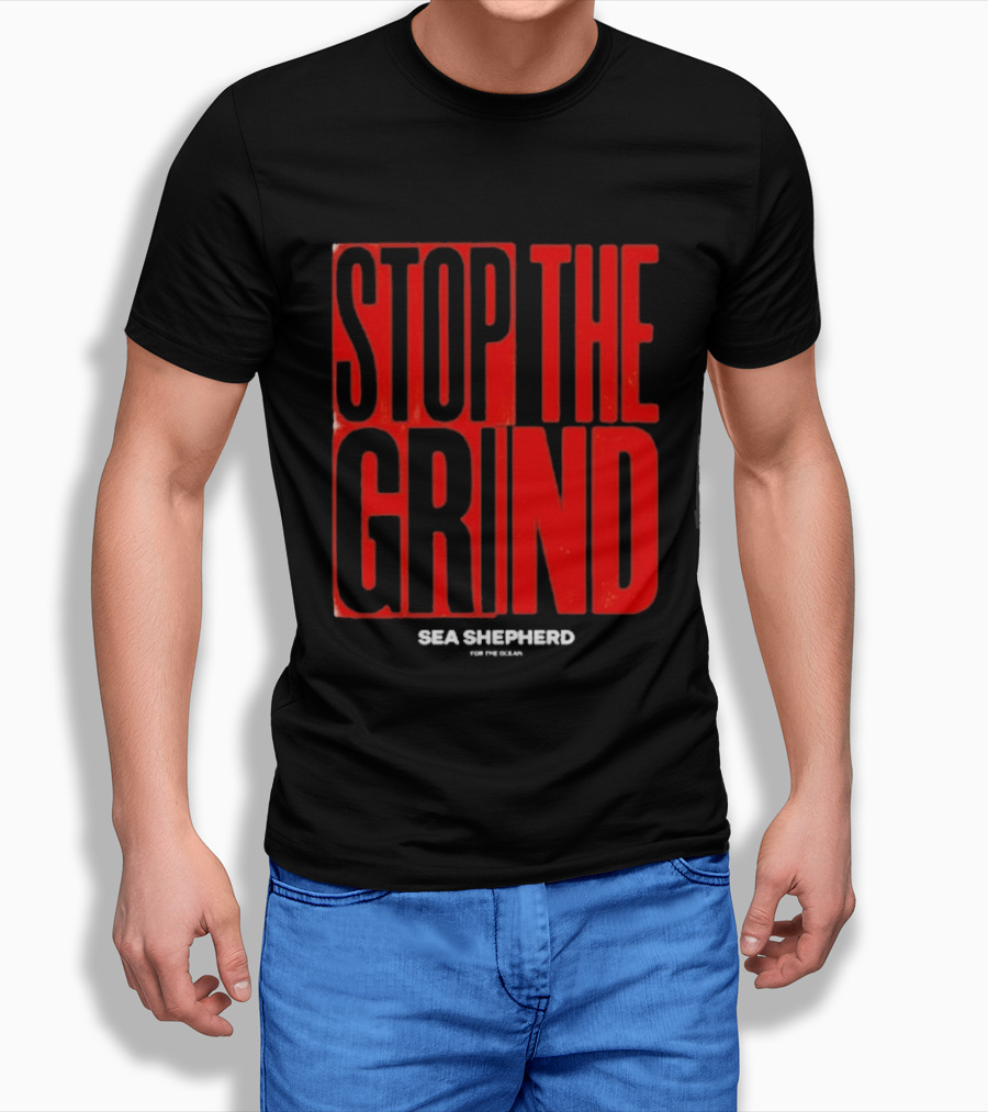 Sea Shepherd Stop The Grind Environmental Campaign T-Shirt