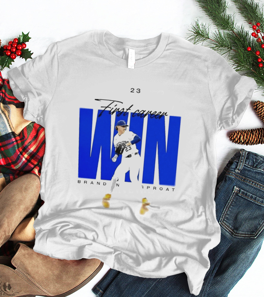 Brandon Sproat 23 Brewers First Career Win T-Shirt