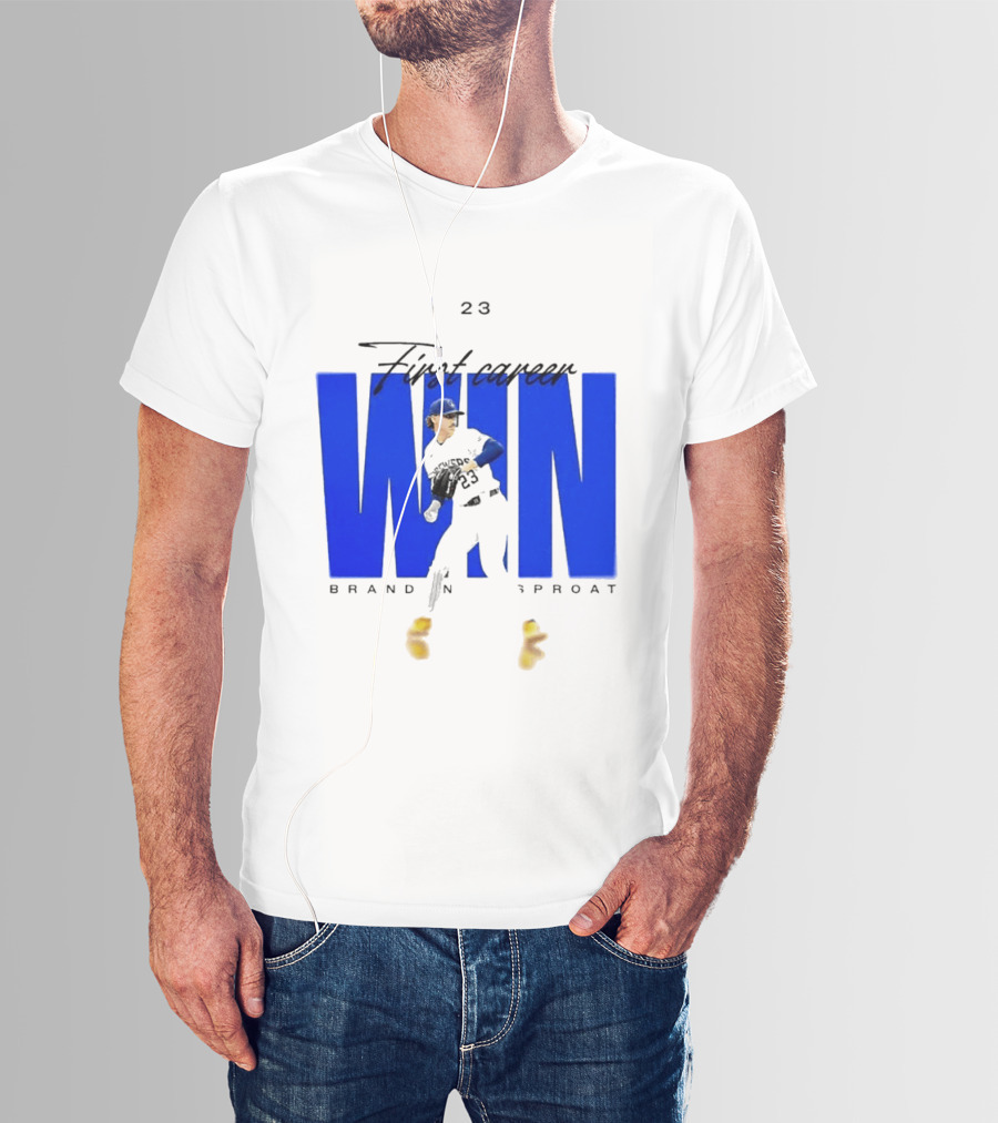 Brandon Sproat 23 Brewers First Career Win T-Shirt