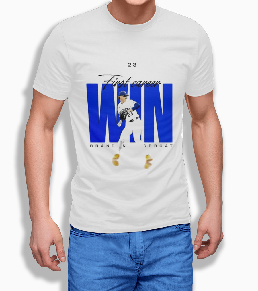 Brandon Sproat 23 Brewers First Career Win T-Shirt