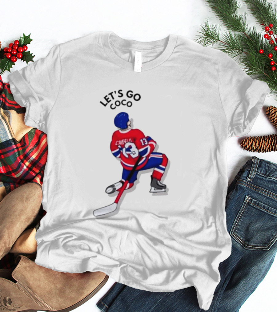 Caufield 13 Let's Go Coco Montreal Canadiens Hockey Player T-Shirt