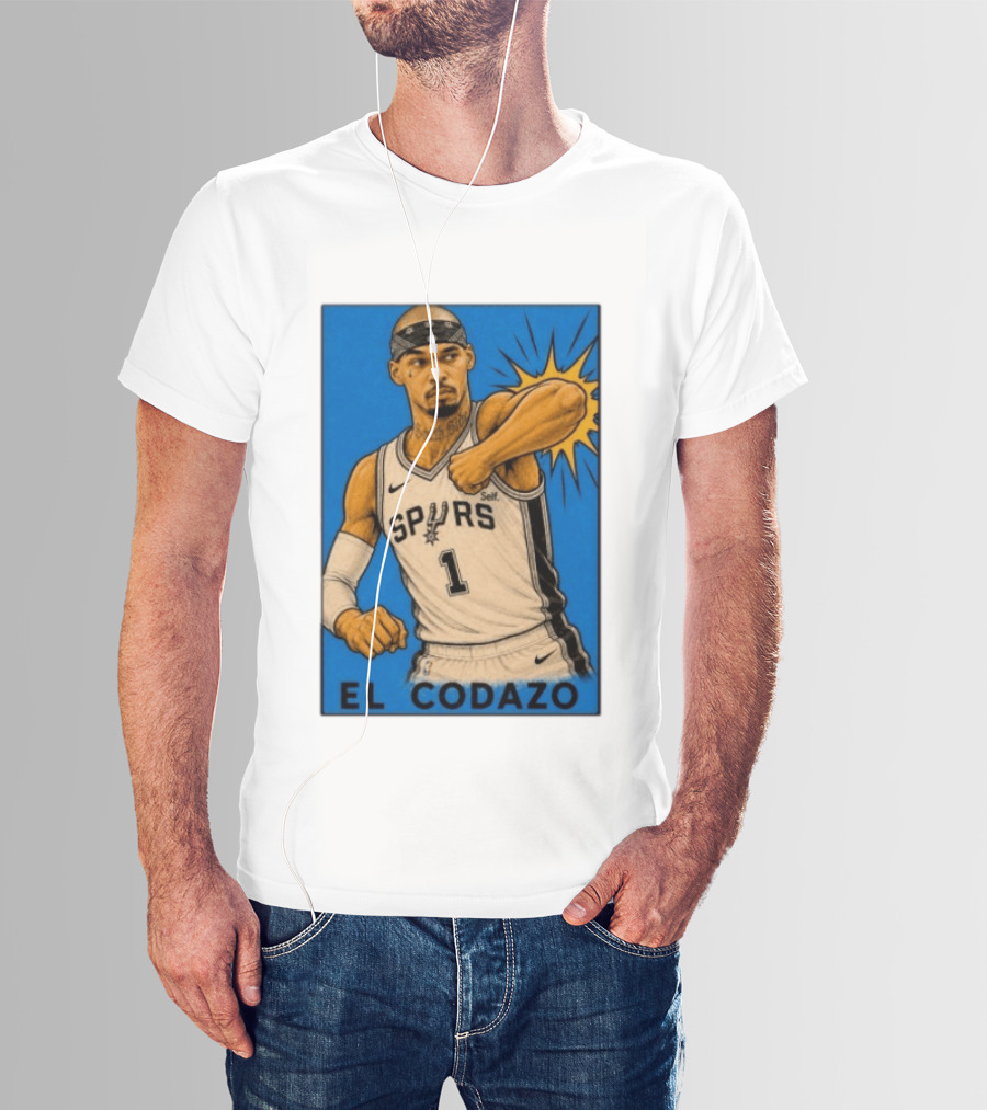 El Codazo Spurs NBA Card San Antonio Basketball Player T-Shirt