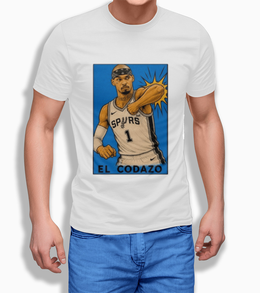 El Codazo Spurs NBA Card San Antonio Basketball Player T-Shirt