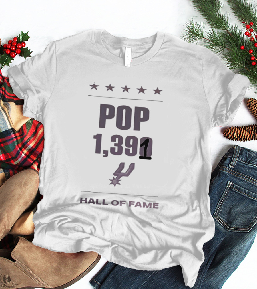 Gregg Popovich San Antonio Spurs POP 1391 Hall Of Fame Stars Basketball 2026 T-Shirt