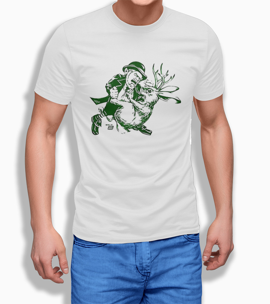 It's Always Sunny Charlie Kelly Leprechaun Versus Jackelope Iconic Character Battle T-Shirt