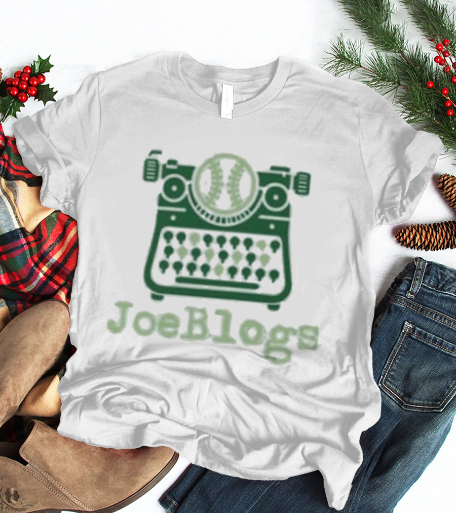 Joeblogs Typewriter Iconic Ice Cup Of Joe T-Shirt