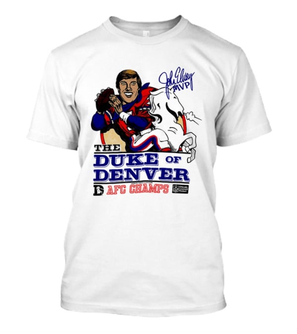 John Elway The Duke Of Denver AFC Champs MVP Caricature T-Shirt