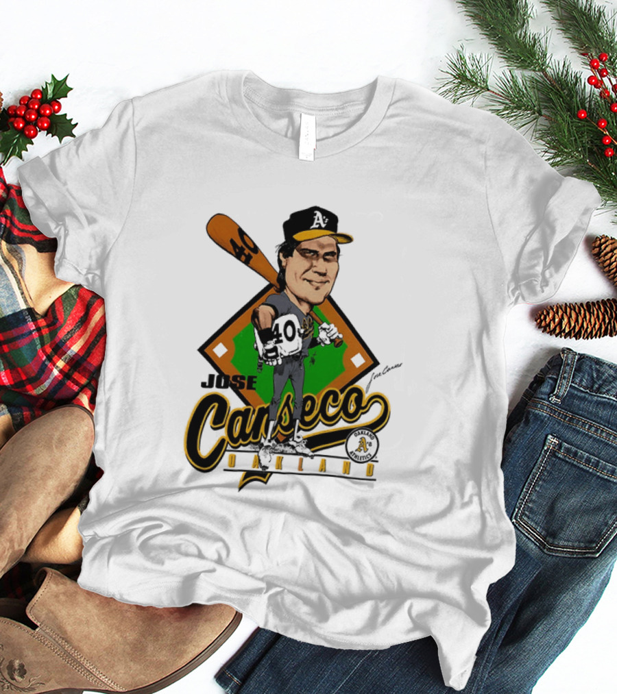 Jose Canseco Oakland A's Baseball Caricature T-Shirt