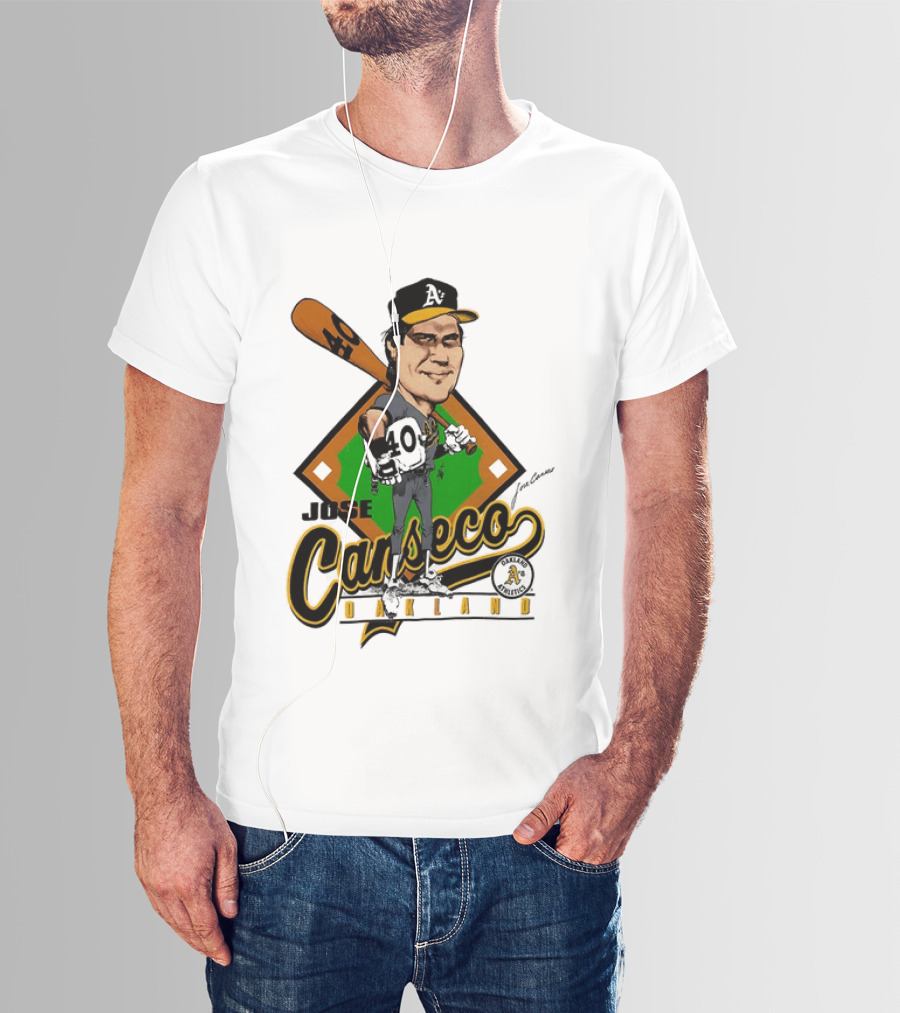 Jose Canseco Oakland A's Baseball Caricature T-Shirt