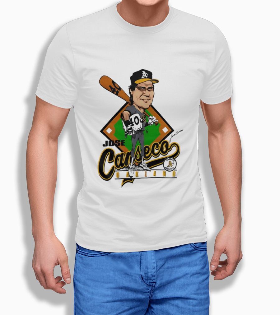 Jose Canseco Oakland A's Baseball Caricature T-Shirt
