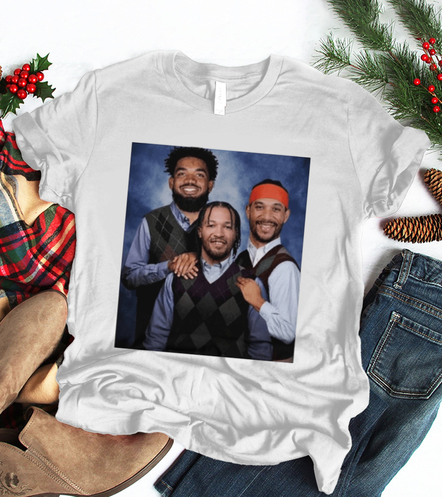 Karl Anthony Towns Jalen Brunson Josh Hart Step Brothers Argyle Sweater T-Shirt