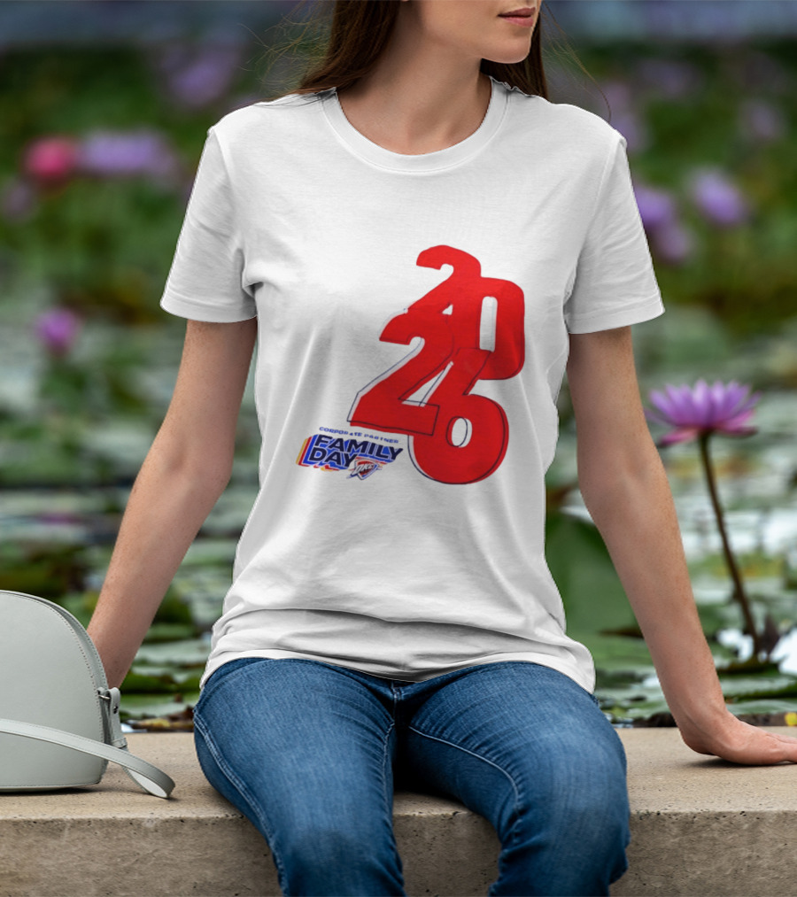 Oklahoma City Thunder Basketball Family Day Corporate Partner 2026 T-Shirt