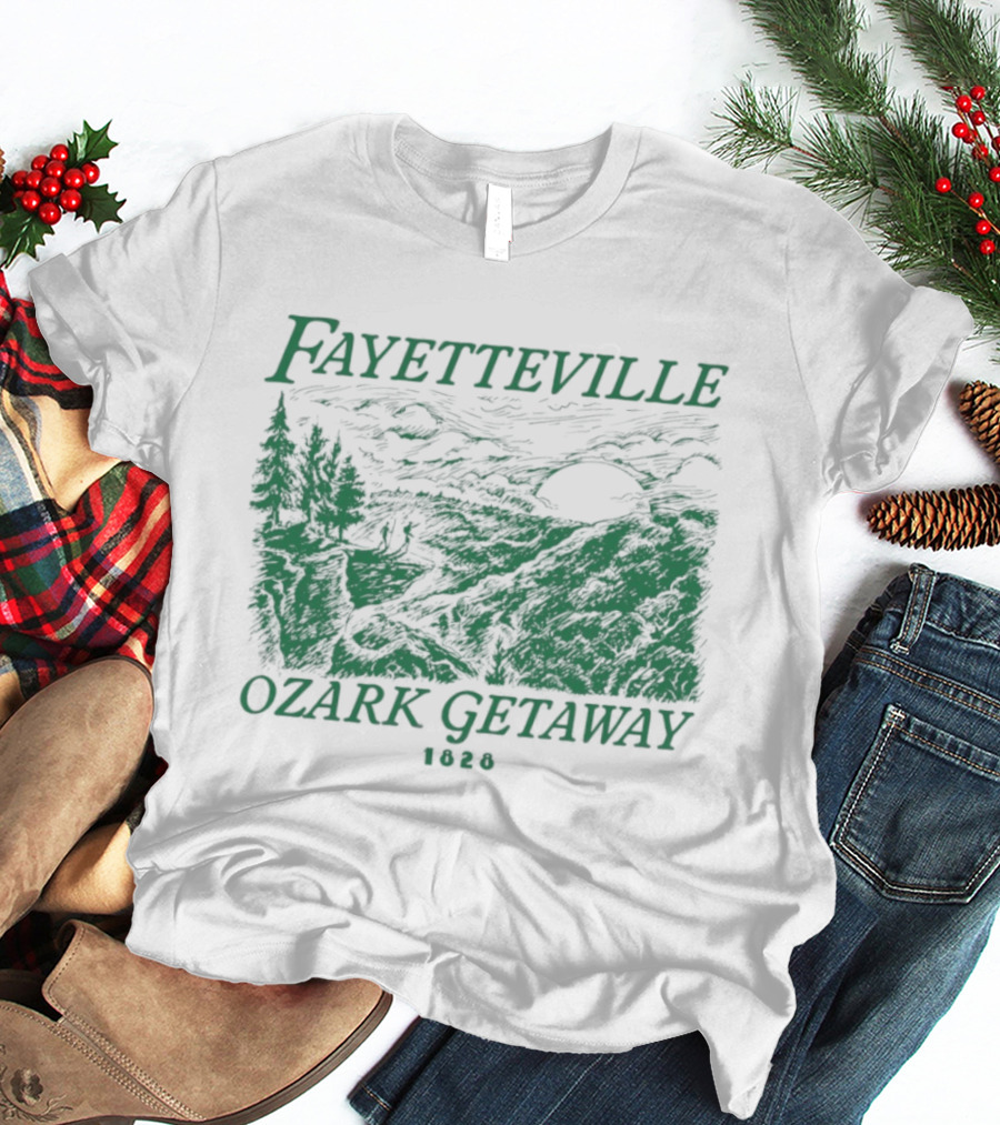 Fayetteville Ozark Getaway Vintage Scenic Landscape T-Shirt