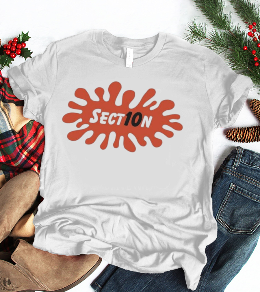 Sect10n Splat Splatter Style Orange T-Shirt