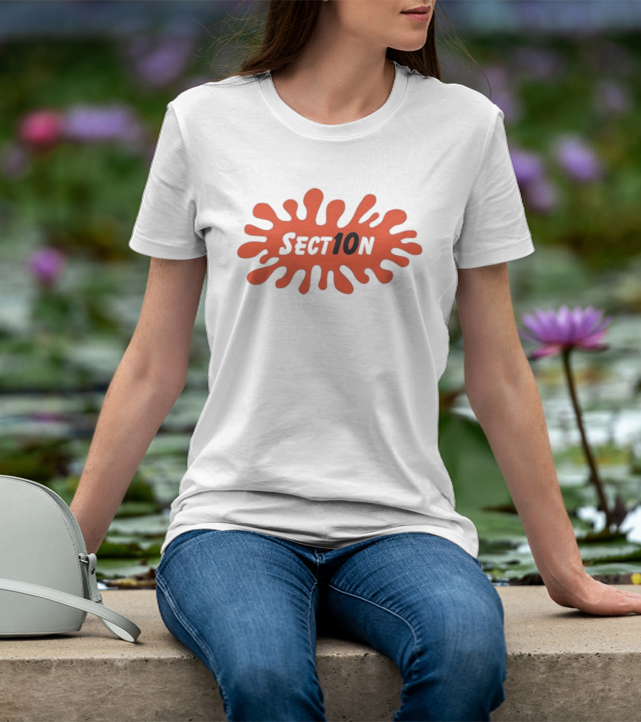 Sect10n Splat Splatter Style Orange T-Shirt