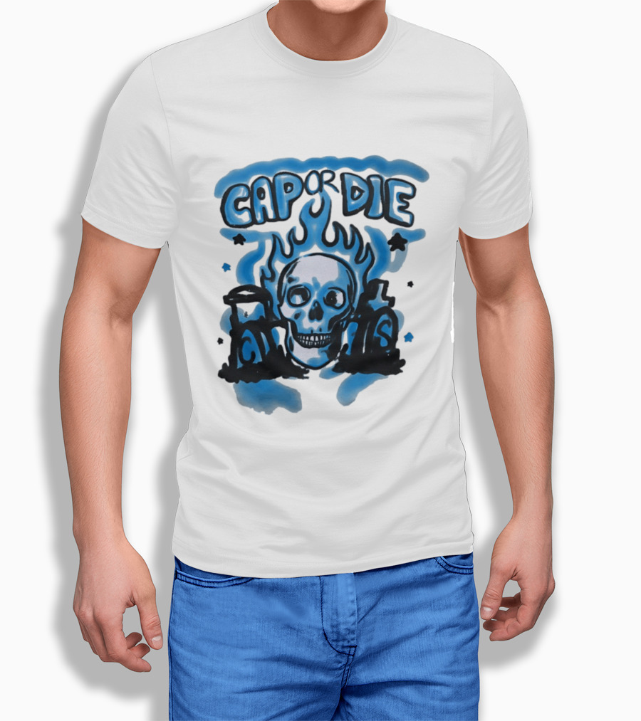 Cap Or Die Skull Flame T-Shirt