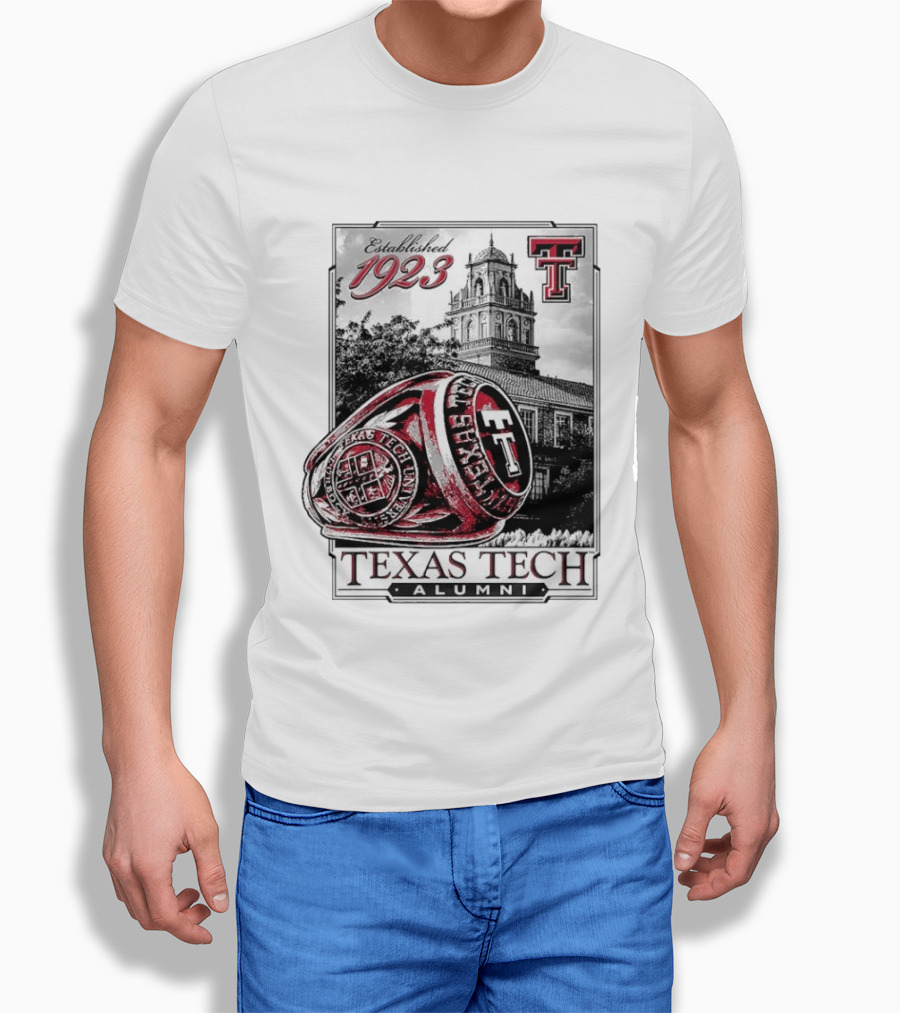 Texas Tech Alumni Established 1923 Ring Building TTU T-Shirt