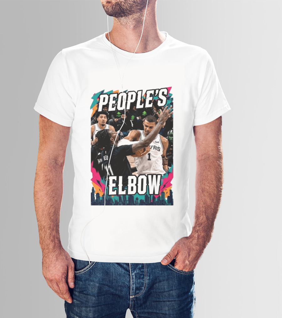 People's Elbow Wemby Spurs Vs Naz Reid Wolves T-Shirt