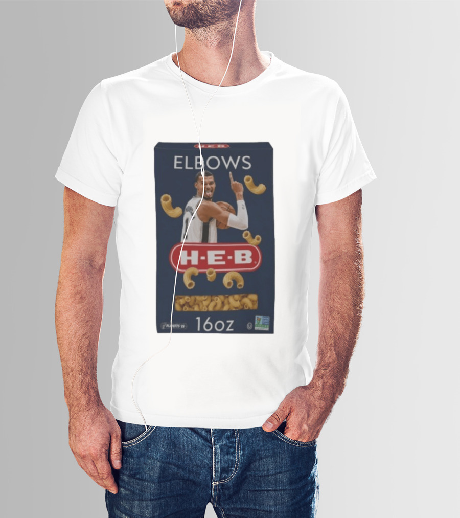 Victor Wembanyama Spurs HEB Elbows Meme 16oz Box T-Shirt