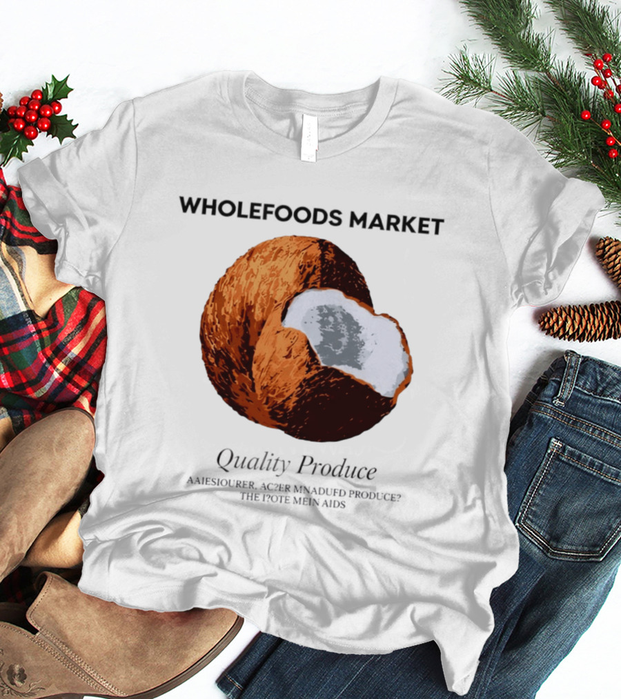 Wholefoods Market Quality Produce Organic Coconut T-Shirt