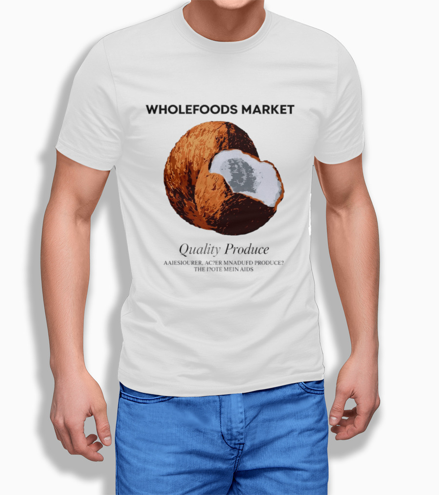Wholefoods Market Quality Produce Organic Coconut T-Shirt