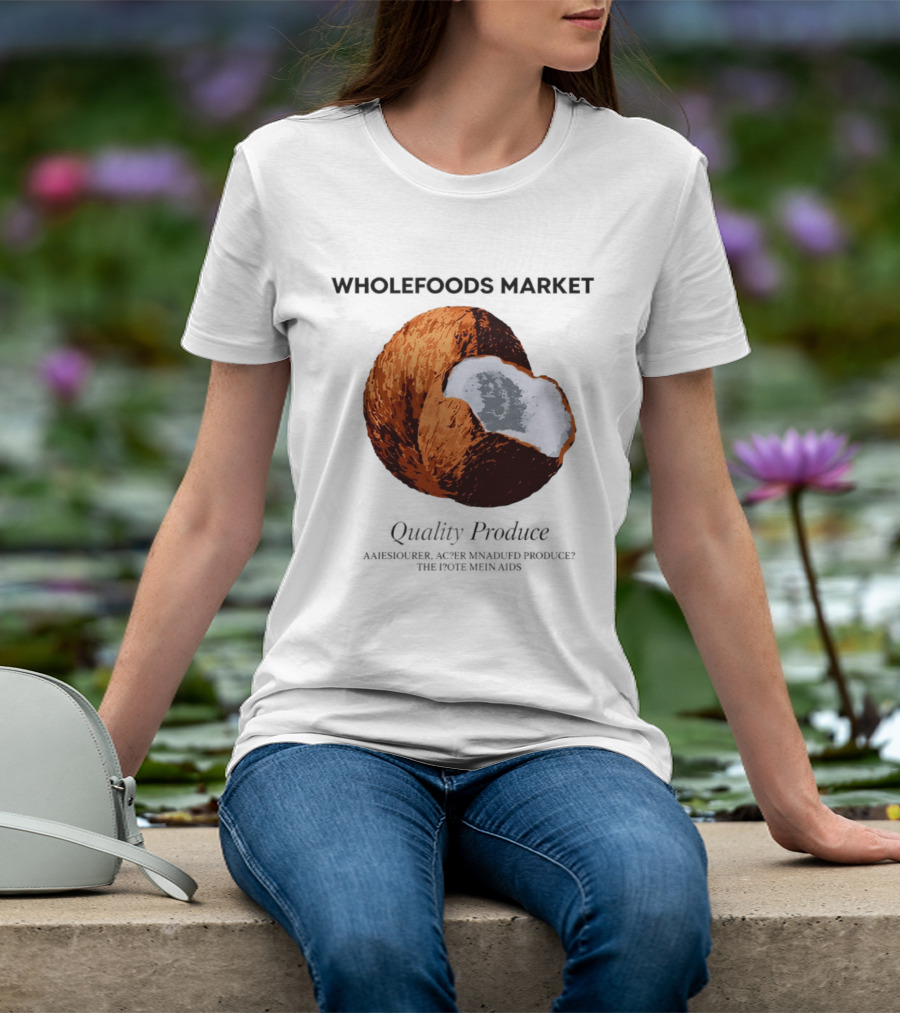 Wholefoods Market Quality Produce Organic Coconut T-Shirt