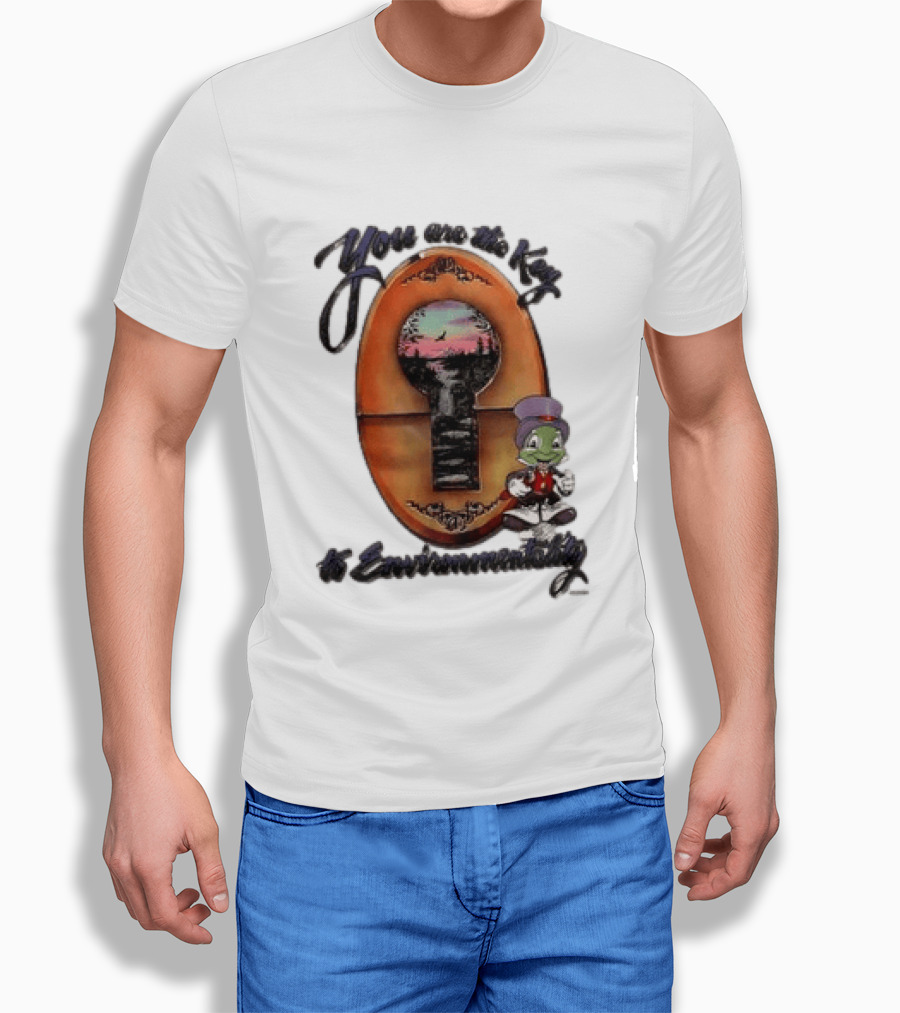 You Are The Key To Environmentality Keyhole Scene With Cartoon T-Shirt